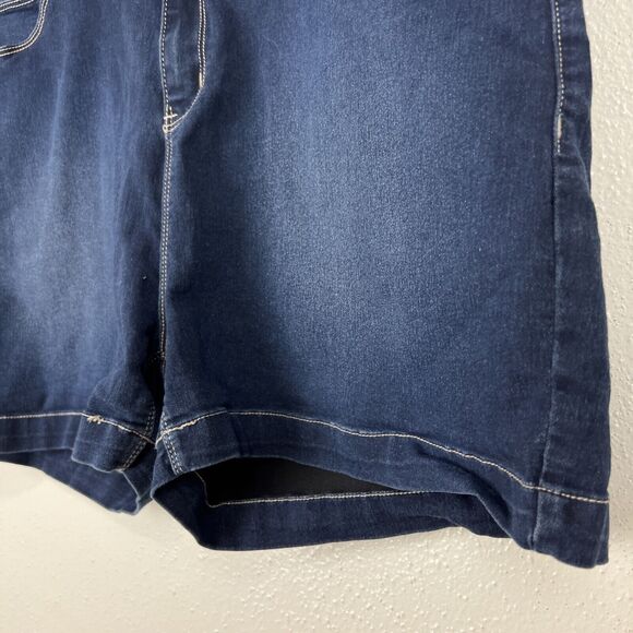 Extreme Jean Shorts Women 40 - 2X Blue Denim Stretch Casual Bottoms - Picture 6 of 10